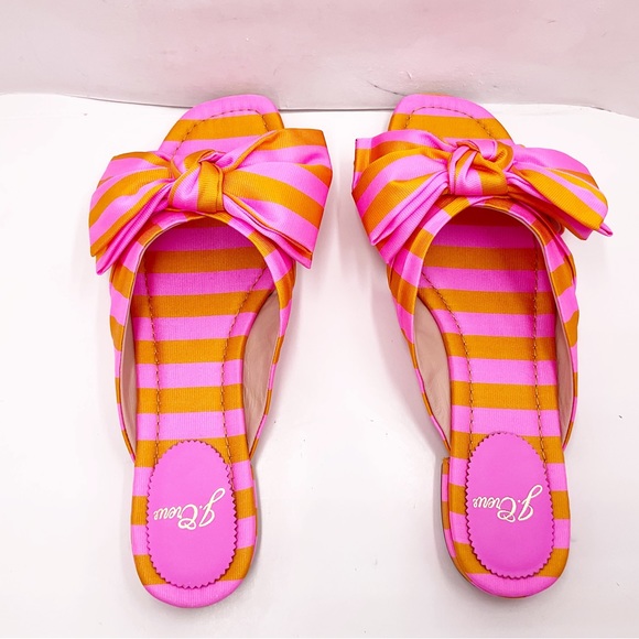 🆕{J. Crew} Abbie Striped Tie Silk Bow Sandals - Picture 8 of 16